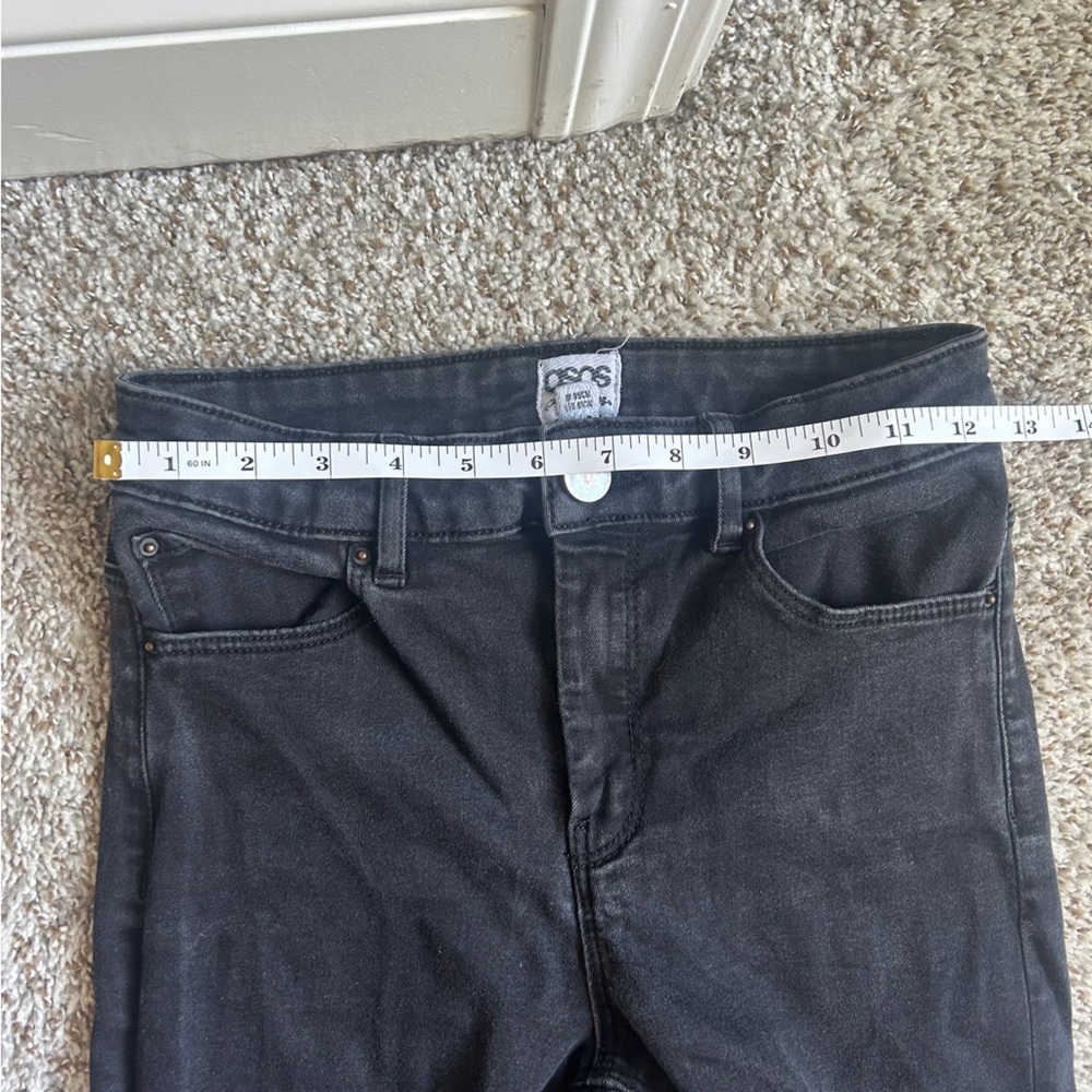 🦋 ASOS Black Skinny Jeans Distressed Stretch Denim Casual Streetwear 26 - Picture 8 of 8